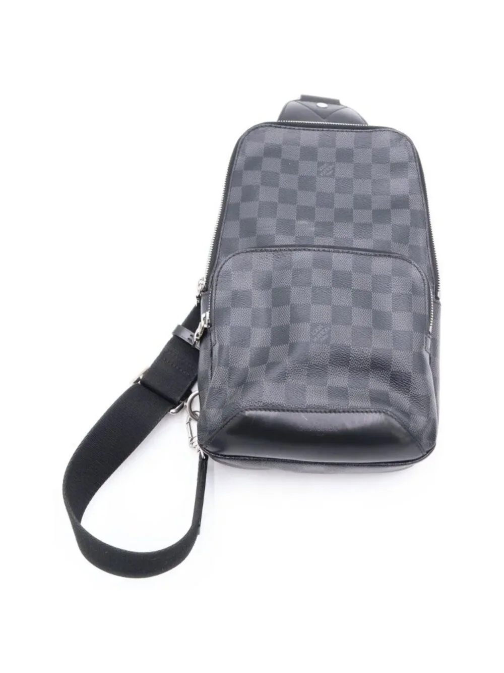 Louis Vuitton Damier Graphite New Sling Bag Leather Black